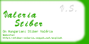 valeria stiber business card